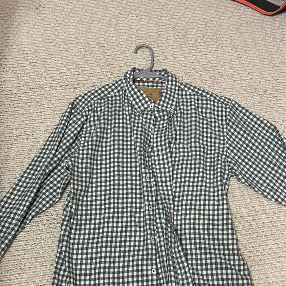Classic Green Plaid Men's Button-Down Shirt